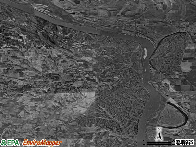Brazeau township, Missouri satellite photo by USGS