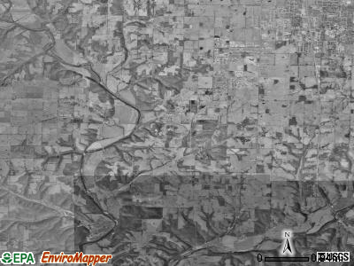 Rosedale township, Missouri satellite photo by USGS