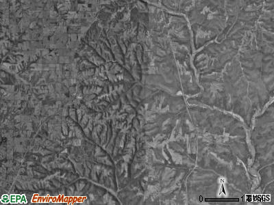 South Galloway township, Missouri satellite photo by USGS