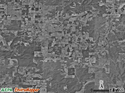 Highland township, Missouri satellite photo by USGS