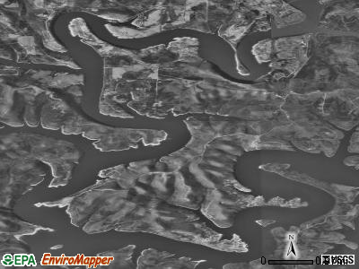 Flat Creek B township, Missouri satellite photo by USGS