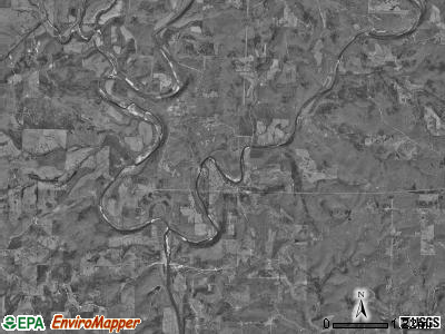 Dawt township, Missouri satellite photo by USGS