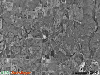 Jobe township, Missouri satellite photo by USGS