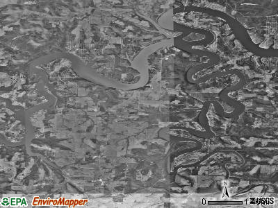 White River township, Missouri satellite photo by USGS