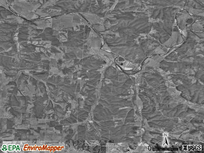 Elk River West township, Missouri satellite photo by USGS