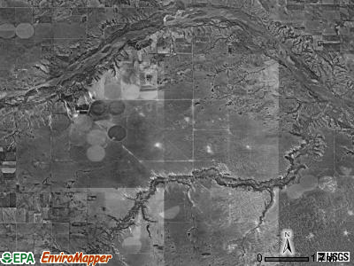 Dustin township, Nebraska satellite photo by USGS