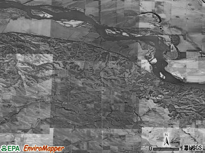 Newcastle township, Nebraska satellite photo by USGS