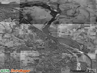 Ponca township, Nebraska satellite photo by USGS