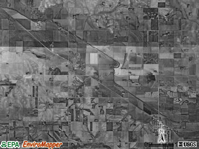 Bancroft township, Nebraska satellite photo by USGS