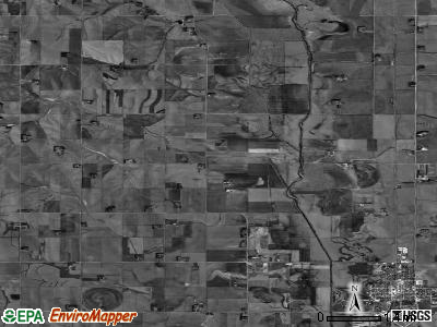 Oakland township, Nebraska satellite photo by USGS