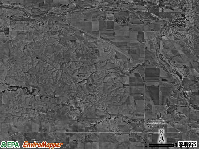 North Loup township, Nebraska satellite photo by USGS