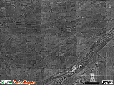 Clarksville township, Nebraska satellite photo by USGS