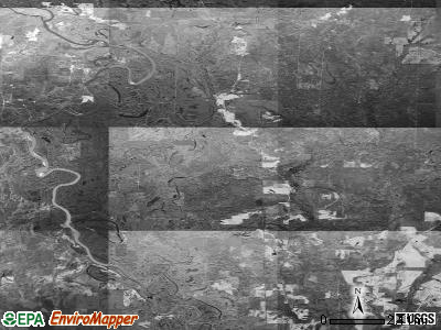 Carroll township, Arkansas satellite photo by USGS