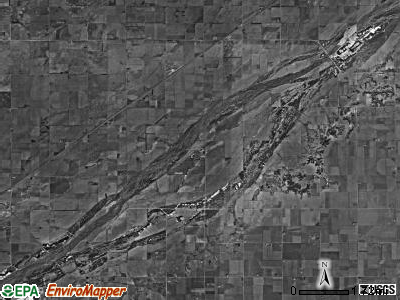 Prairie Island township, Nebraska satellite photo by USGS