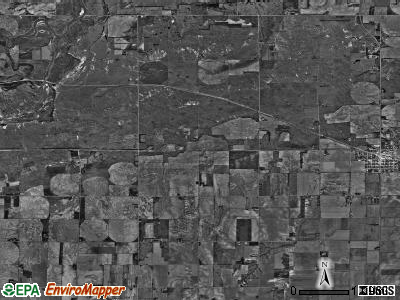 South Loup township, Nebraska satellite photo by USGS