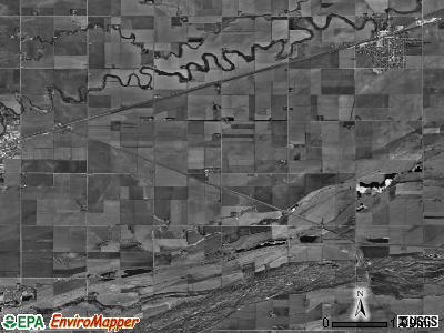 Shelton township, Nebraska satellite photo by USGS
