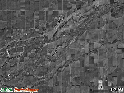 Platte township, Nebraska satellite photo by USGS