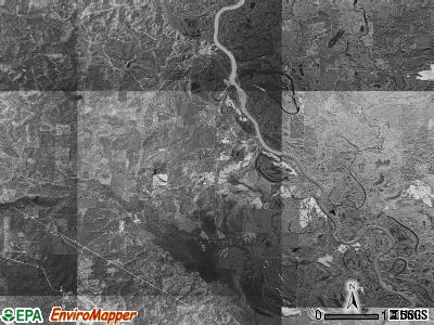 River township, Arkansas satellite photo by USGS