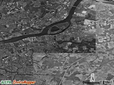 Burlington township, New Jersey satellite photo by USGS