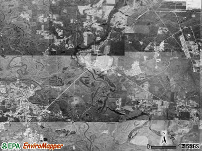 Bradley township, Arkansas satellite photo by USGS