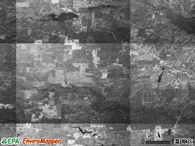 Bragg township, Arkansas satellite photo by USGS