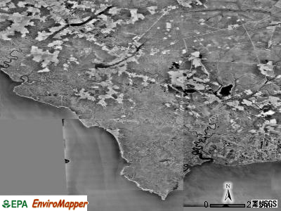Downe township, New Jersey satellite photo by USGS