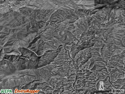 Poplar township, North Carolina satellite photo by USGS