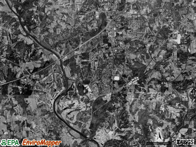 Clemmonsville township, North Carolina satellite photo by USGS