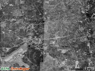 Leesville township, North Carolina satellite photo by USGS