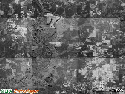 Longview township, Arkansas satellite photo by USGS