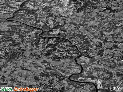 French Broad township, North Carolina satellite photo by USGS