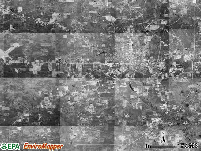 El Dorado township, Arkansas satellite photo by USGS