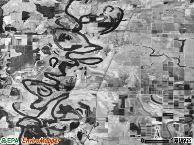 Portland township, Arkansas satellite photo by USGS