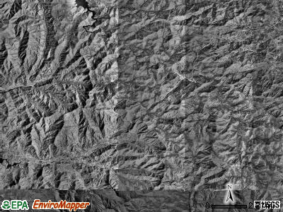 Shooting Creek township, North Carolina satellite photo by USGS