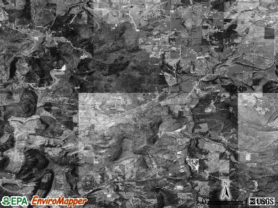 Carrollton township, Arkansas satellite photo by USGS