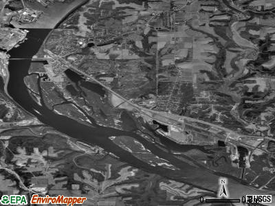 Dunleith township, Illinois satellite photo by USGS