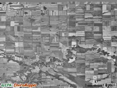 Walhalla township, North Dakota satellite photo by USGS