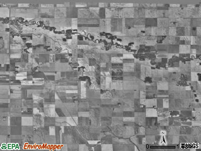 Neche township, North Dakota satellite photo by USGS