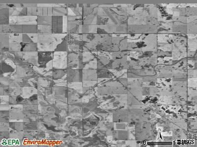 Linden township, North Dakota satellite photo by USGS