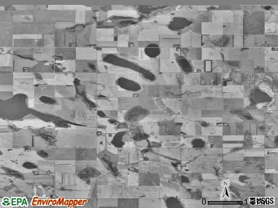 Byron township, North Dakota satellite photo by USGS