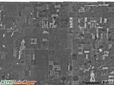 Elkhorn township, North Dakota satellite photo by USGS