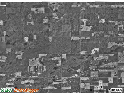 De Witt township, North Dakota satellite photo by USGS