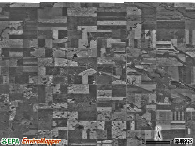 Blooming Prairie township, North Dakota satellite photo by USGS