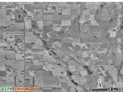 Sidney township, North Dakota satellite photo by USGS