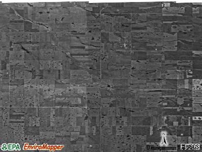 Antler township, North Dakota satellite photo by USGS
