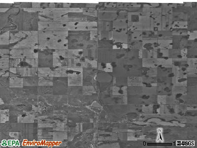 Mentor township, North Dakota satellite photo by USGS