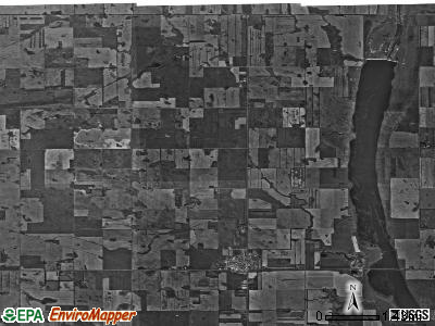 Richburg township, North Dakota satellite photo by USGS