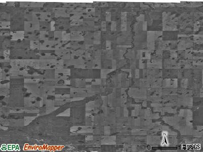 Forthun township, North Dakota satellite photo by USGS