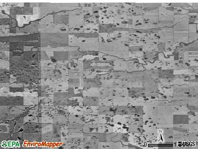 Picton township, North Dakota satellite photo by USGS