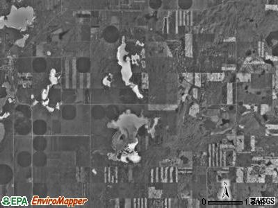 Westby township, North Dakota satellite photo by USGS
